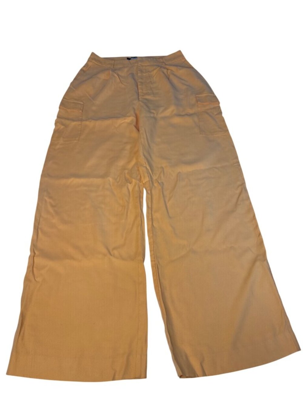 DKNY High Rise Wide-Leg Cargo Pants Size 8 Orange Casual Chic